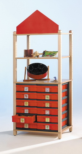 Kindergarten-moebel24.deFertigregalsystem Athen, Holzregal für