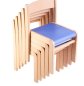 Preview: Bunter Kinderstuhl LIMBI in 4 Farben mit Linoleum