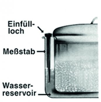 Simmertopf m. Deckel, 6,0Ltr., 18/10, Meßstab, Einfülltrichter