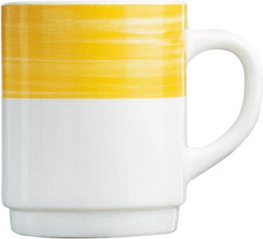 kaffeebecher brush gelb