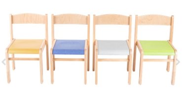 Bunter Kinderstuhl LIMBI in 4 Farben mit Linoleum
