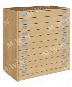 Papierschrank 102 cm breit mit 7 oder 10 Auszügen