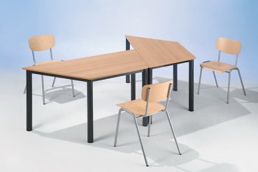 Trapeztisch Set "Flexibel" für Schulen, Büros, Firmen und Ämter