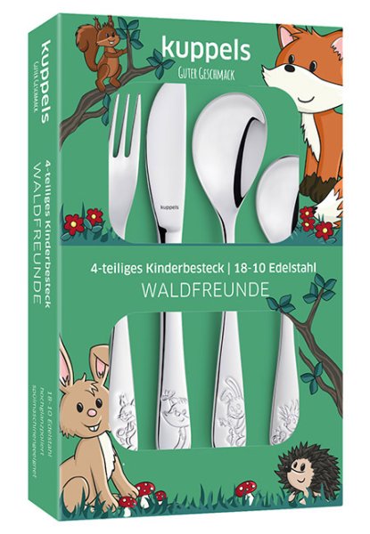 Kinderbesteck-Set 4tlg Waldfreunde