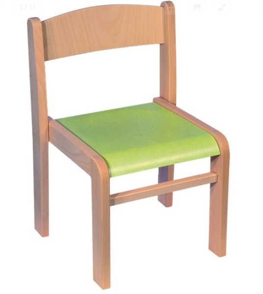 Bunter Kinderstuhl LIMBI in 4 Farben mit Linoleum