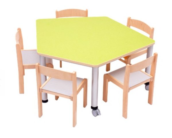 Bunter Kinderstuhl LIMBI in 4 Farben mit Linoleum
