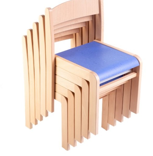Bunter Kinderstuhl LIMBI in 4 Farben mit Linoleum