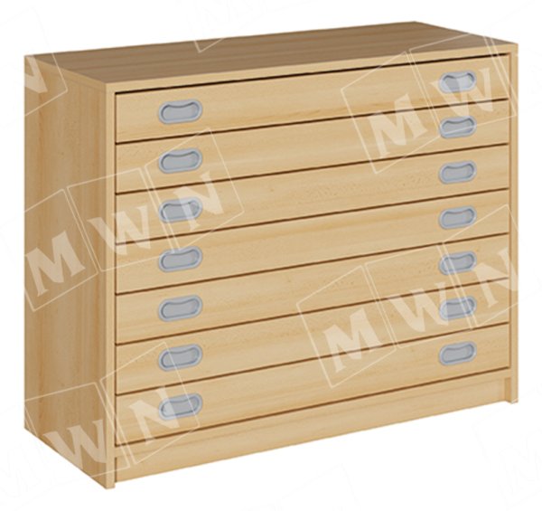 Papierschrank 102 cm breit mit 3 Auszügen