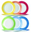 Dessertteller 19,5 cm, Brush Hartglasgeschirr, 6 Farben