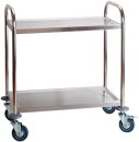 Kita Servierwagen mit 2 Borde oder 3 Borde aus Edelstahl.