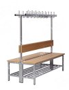 Stahl Garderobe (Doppelseitig) für Kindergärten, Horts und Schulen