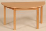 Kindergarten Halbrundtisch aus Holz mit Massivholzgestell, stabiler Kindertisch für Kinder im Kindergarten